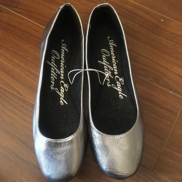 New! American Eagle Outfitters pewter ballet flats - Picture 4 of 6